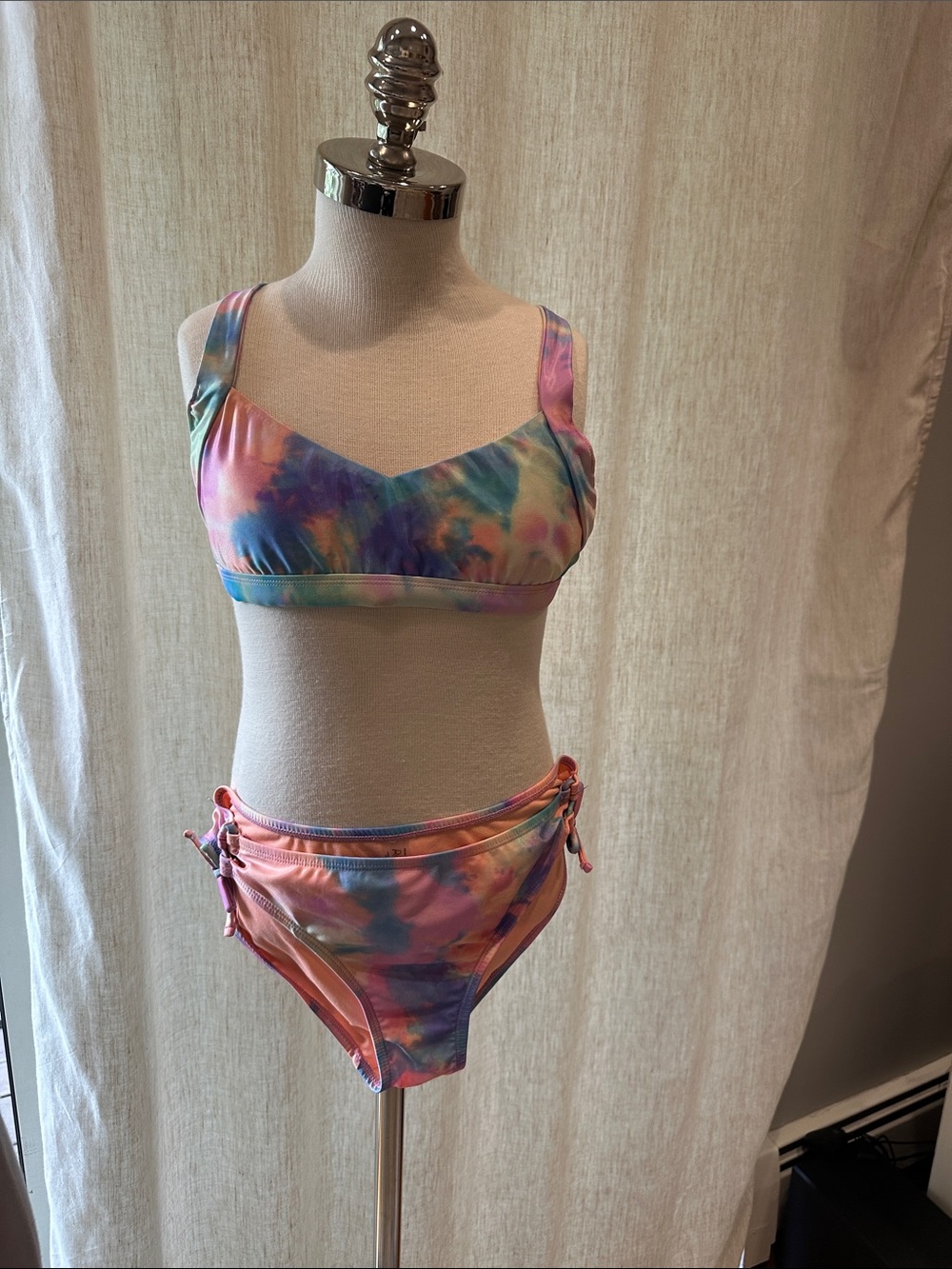 Raisins Girls Tie-Dye Pastel Bikini Set - Pink, Blue, Purple